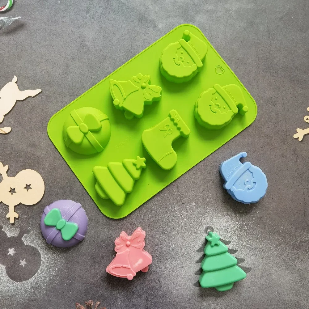 

Christmas Snowman Socks Chocolate Silicone Mold Diy Handmade Soap Accessories Candy Cake Decoration Baking Tools