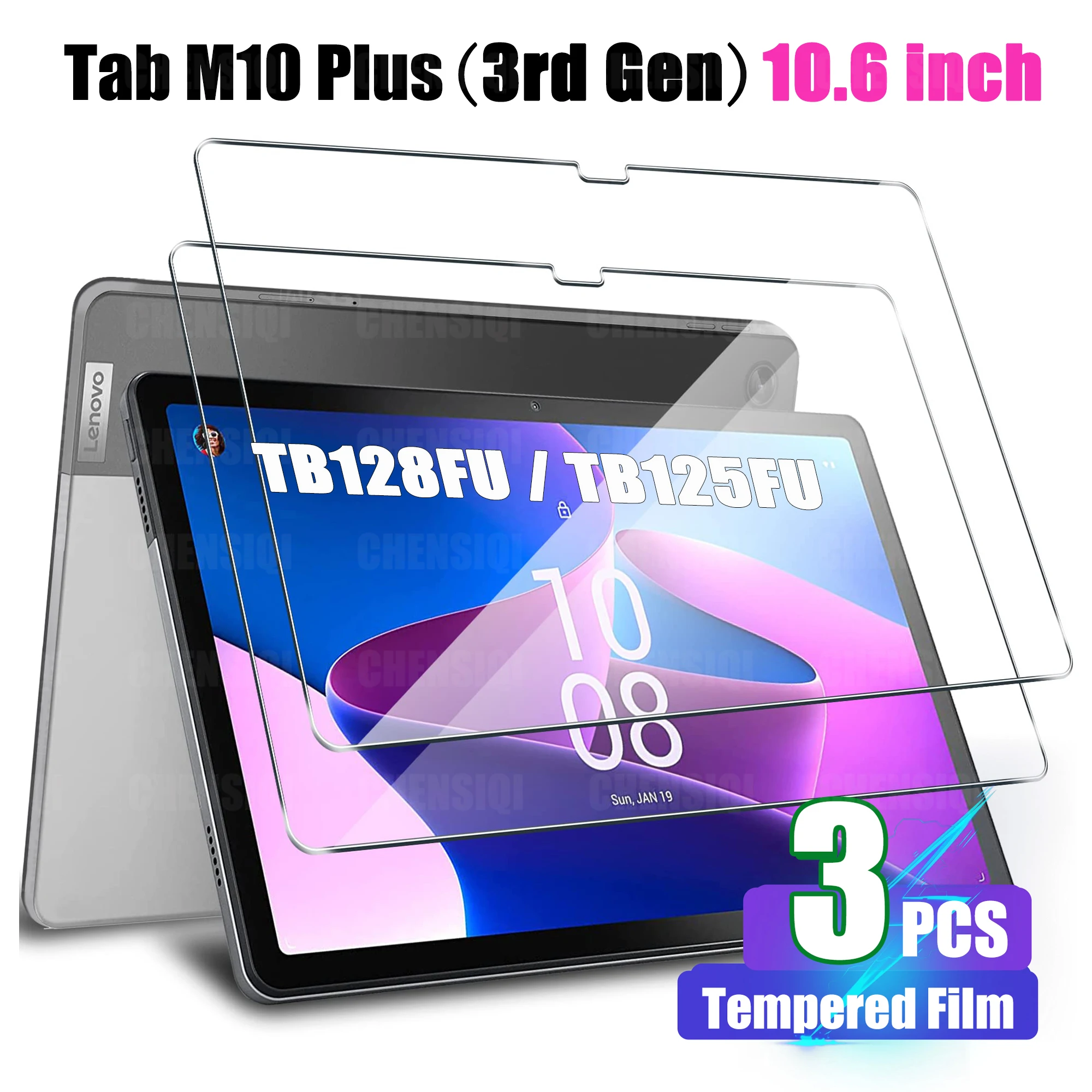 For Lenovo Tab M10 Plus 3rd Gen Screen Protector 9h Hardness Hd Clear Anti Scratch Tempered Glass 10.6 Inch Tb128fu Tb125fu 2022 - Tablet Screen Protectors - AliExpress