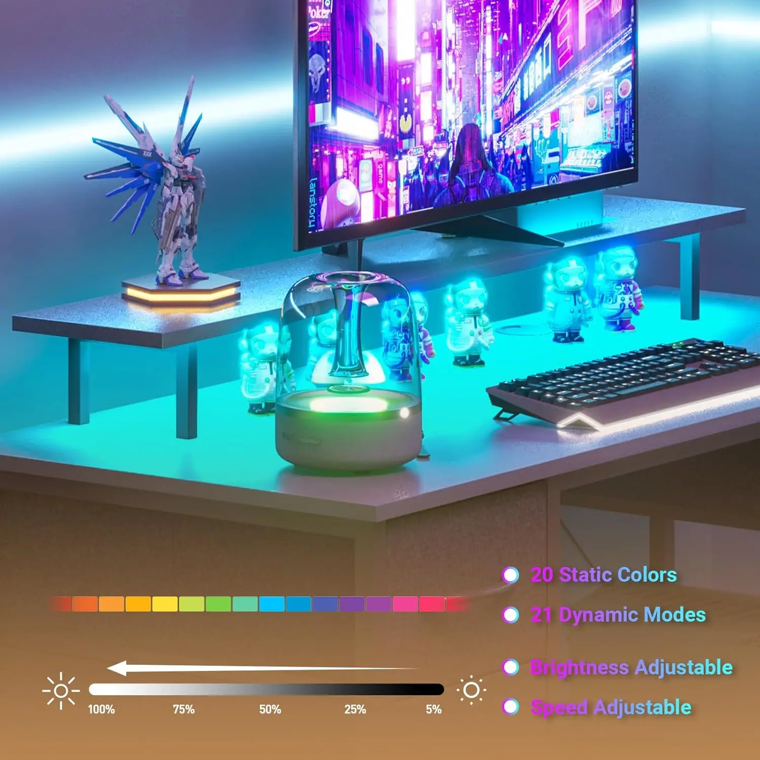 Vevor 120cm Computer Desk with Smart LED Light and Power Outlet: A  Real-World Review for Gamers and Remote Workers, image size:1500x1500