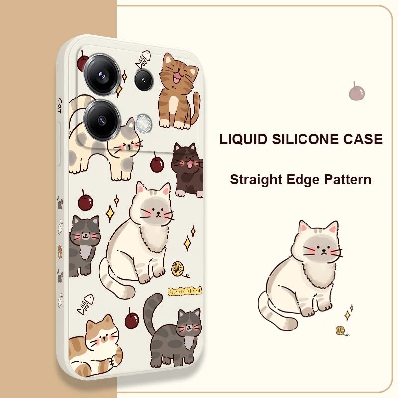 Adorable Feline-Themed Silicone Phone Case