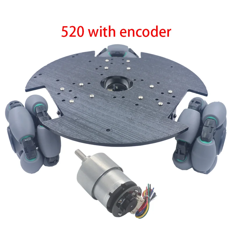 carro omni roda 3wd chassis engrenagem codificador