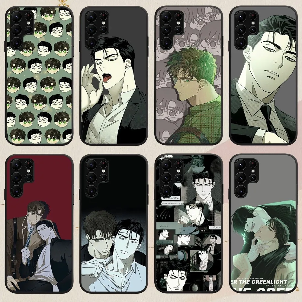 Fumetti Cartoon Under The Green Light Phone Case Per Samsung Galaxy S22 S23 S30 Note 20 10 Plus Lite Fe Ultra Shell