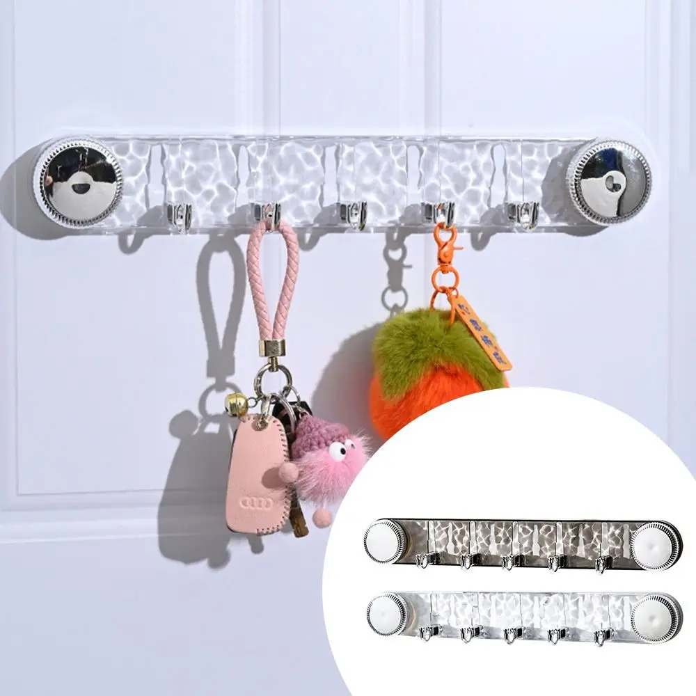 5 Hooks Rotating Suction Cup Hooks Multi-Purpose Traceless Vacuum Cup Hook Punch-Free Wall Mounted