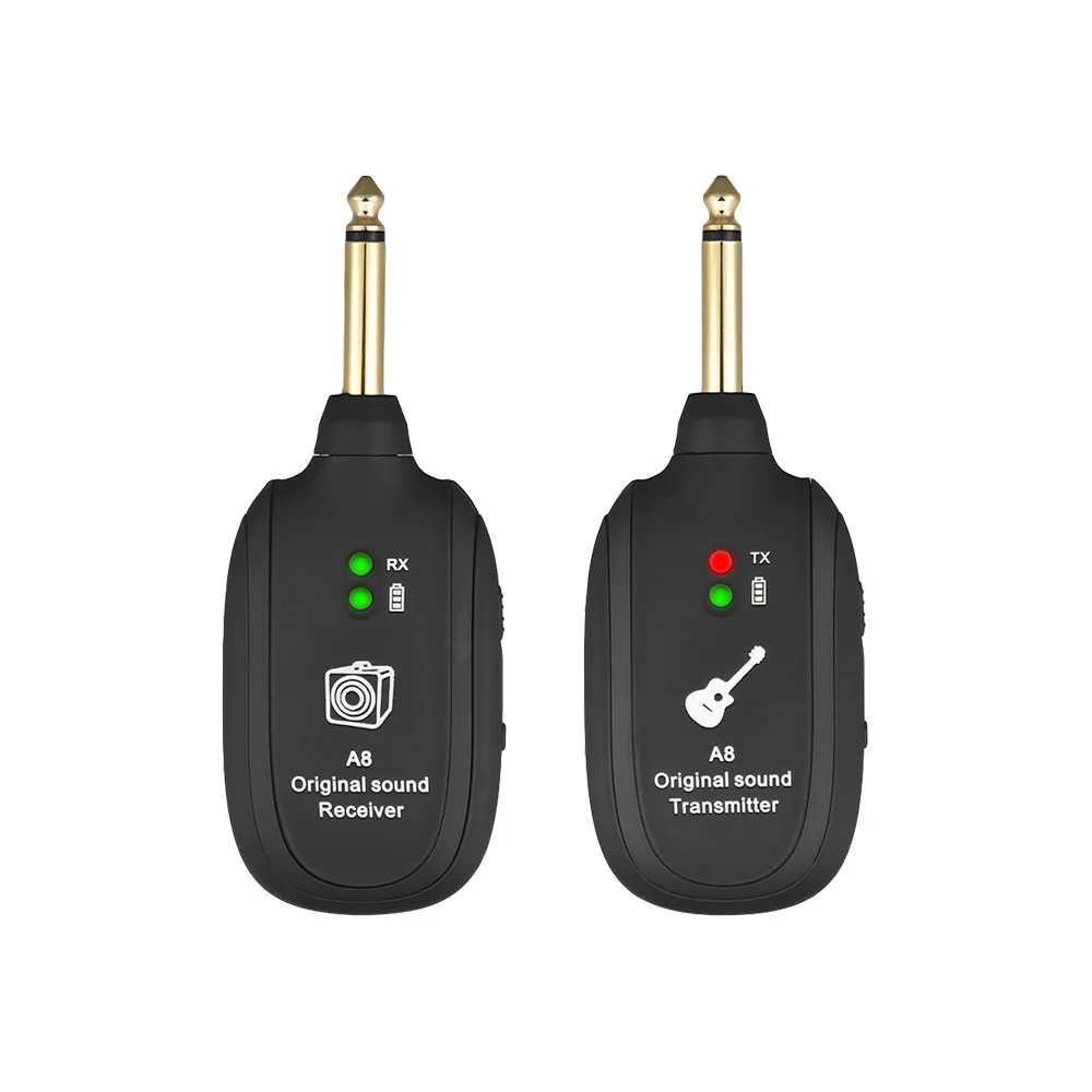 

Guitar Wireless System 20Hz-20KHz Acoustic Transmission Rechargeable Transmitter Receiver for Electric Guitar Bass