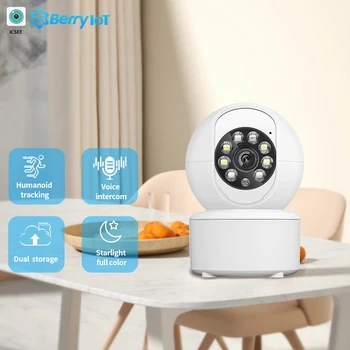 1080P Smart WIFI Protezione di sicurezza Pet Baby Monitor Telecamera Visione notturna a colori Monitoraggio automatico Audio bidirezionale ICSEE
