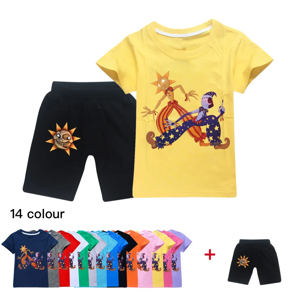 Fnaf  SunDrop Tshirt +  2pcs ο  ׷ Ű Ŭ ũ  ҳ Moondrop ư ϶ Ƽ