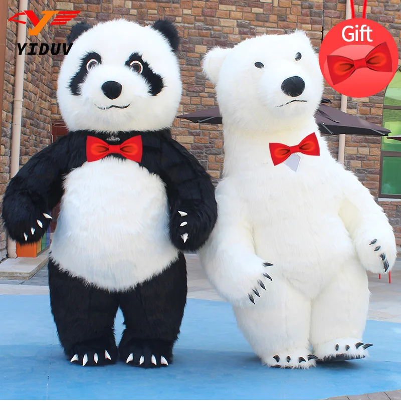 Panda Géant Gonflé 2m/2.6m, Vêtement Rouge, Mascotte, Costume De Marche En  Peluche, Dessin Animé, Poupée Ours - Cosplay Costumes - AliExpress