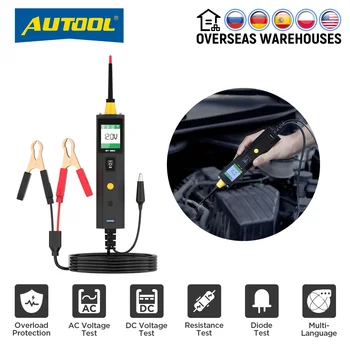 AUTOOL BT250 Car Circuit Tester Power Probe 6-30V  AC DC Voltage Resistance Diode Polarity Test Continuity Test Powerscan Tool 1