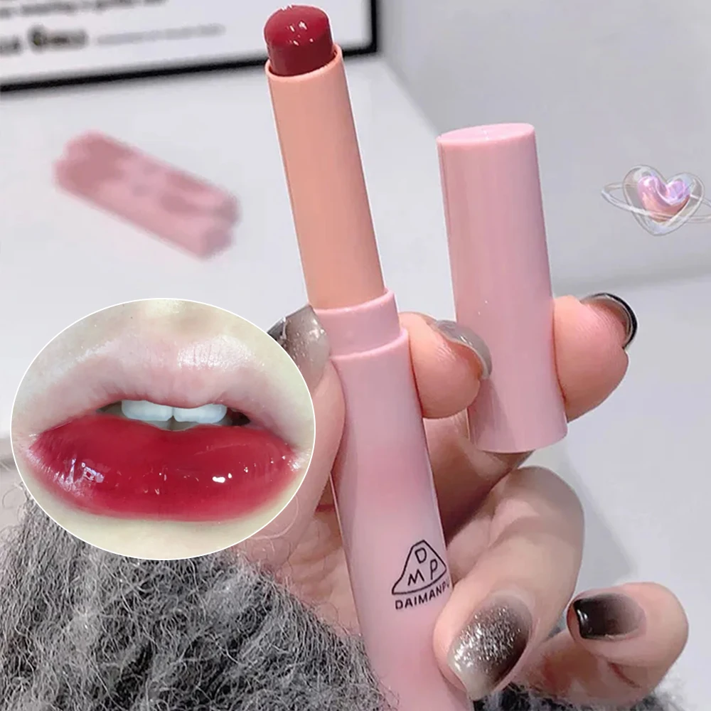 Jelly Mirror Pink Lipstick Moisturize Water Light Solid Lip Gloss Waterproof Lasting Glass Tea Red Brown Lip Glaze Trucco Coreano