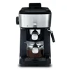 Espresso Cappuccino Latte Maker Brews 4 Shots Frothing Wand Glass Carafe Black Stainless Steel 1