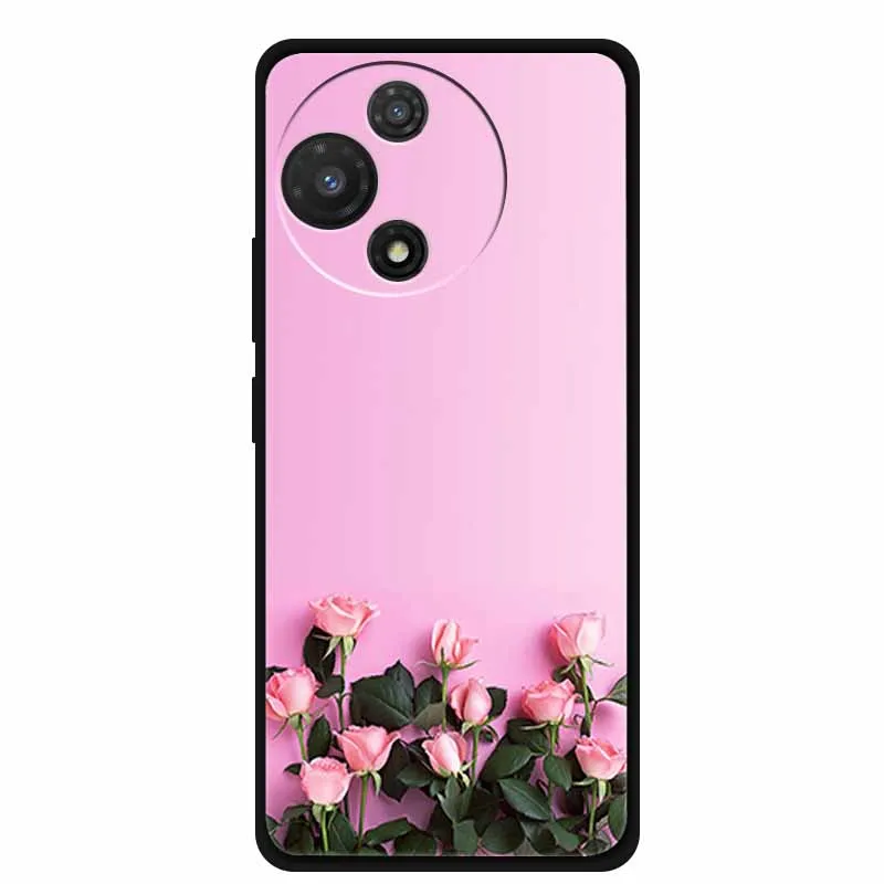 Black Soft Silicone TPU Phone Case with Cool Wolf Design - Shockproof and Protective Cover