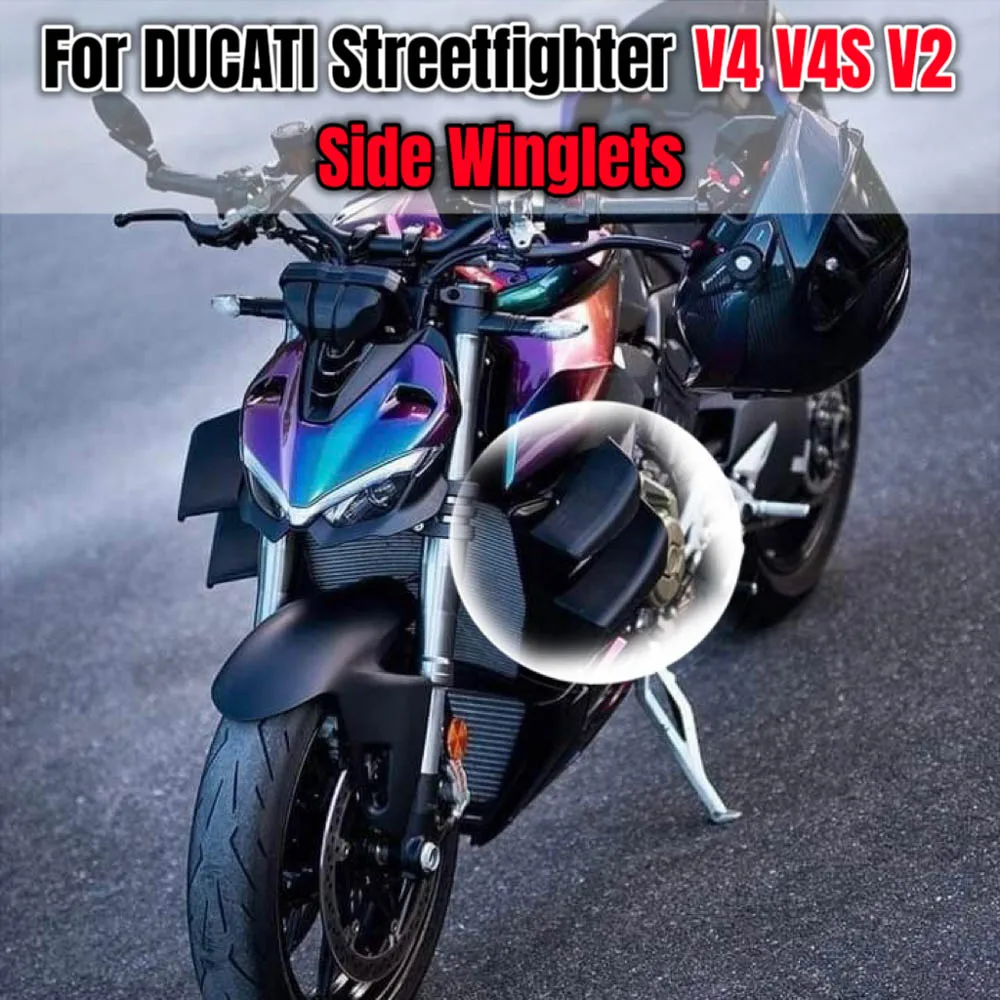 

4pcs Winglets Wings Spoiler Fxed For DUCATI Streetfighter V4 V4S V4SP 2020-2023 V2 2022-2023 Motorcycle Winglet Wing Kit