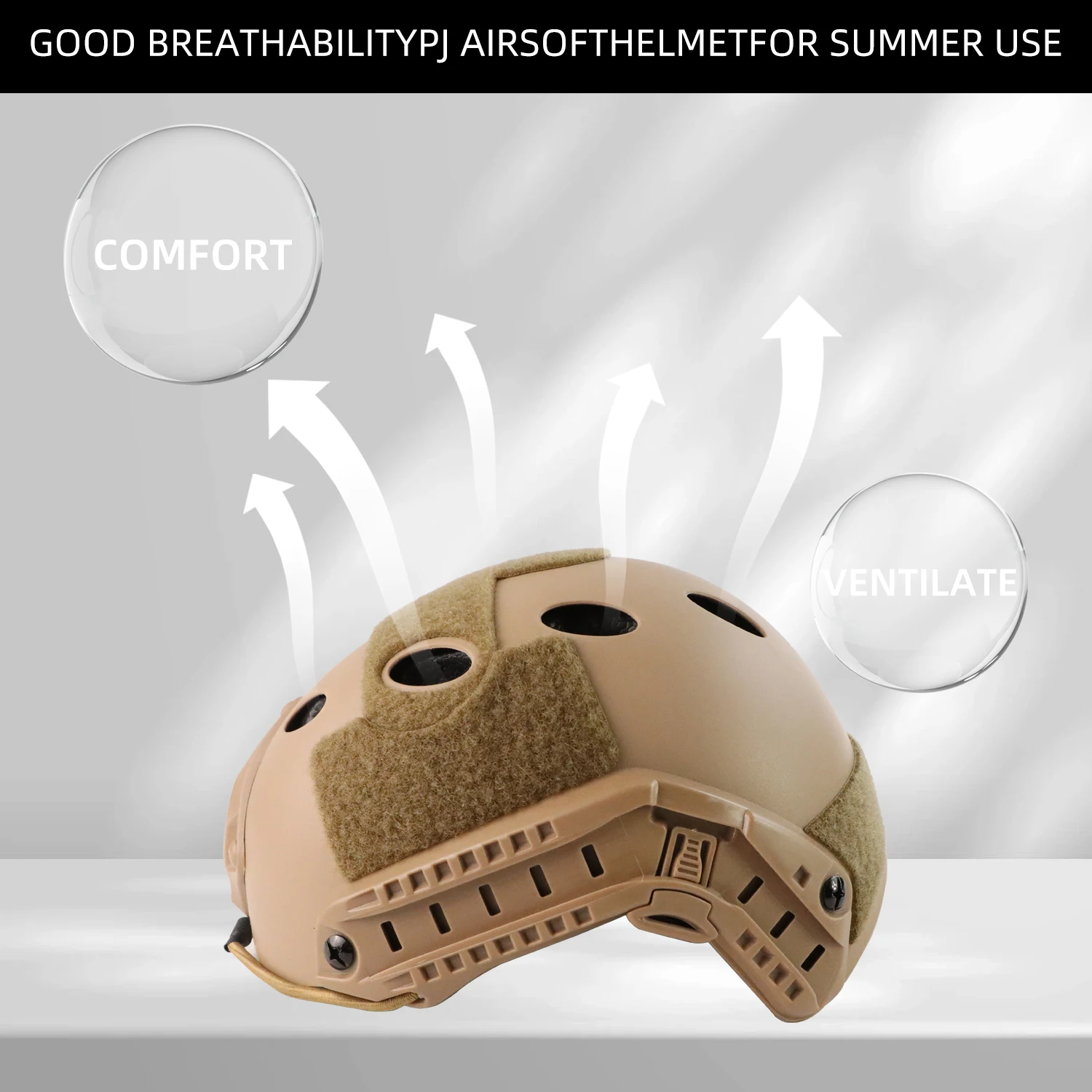 BOOIU Airsoft Fast Helm PJ/MH Taktische Helme CS Reit- und Schießhelm ABS Leichtgewichtiger Helm Schutzausrüstung für Outdoor-Sportarten – Detail 13