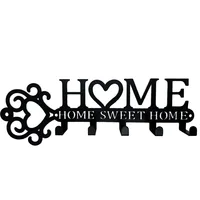 5 Hooks Home Sweet Home Metal Keys Hooks Wall Hanger Coat Hooks Towels Racks Home Decor for LivingHome Office Wall Art DIYhritis 1