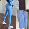 Pantalon de yoga taille haute couleur arc-en-ciel bonbon, pantalon de fitness pour soulever les fesses, belles fesses, fesses américaines respirantes