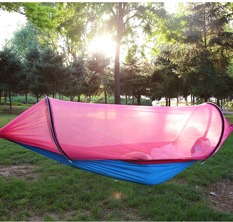 mosquito Net 1-2 Person Tent Backyard Hammock Outdoor Camping Anti-mosquito Ultralight Hammock suspension tree parachute cloth