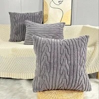 Boho Soft and Cozy Plush Faux Wool Velvet 30x50/45x45CM Cream White Throw Pillow Cover for Bedroom and Living Room Decor Cushion 2
