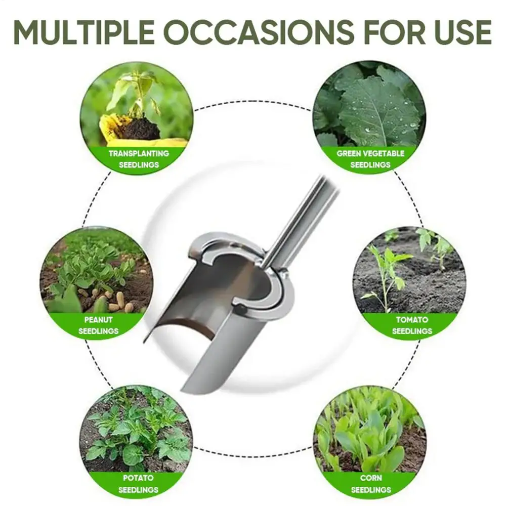 Plant Bulb Planter Tool Plant And Fruit Tree Seedling Transplanter Carbon Steel Seed Planting Tool Soil Sampler Lawn Aerator 