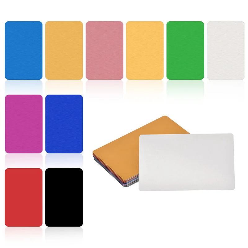 Sublimation Metal Business Cards 0.45 mm Thick Sublimation Blanks Business  Cards White Aluminum Blanks Name Card for Custom Engrave Color UV Print 3.4