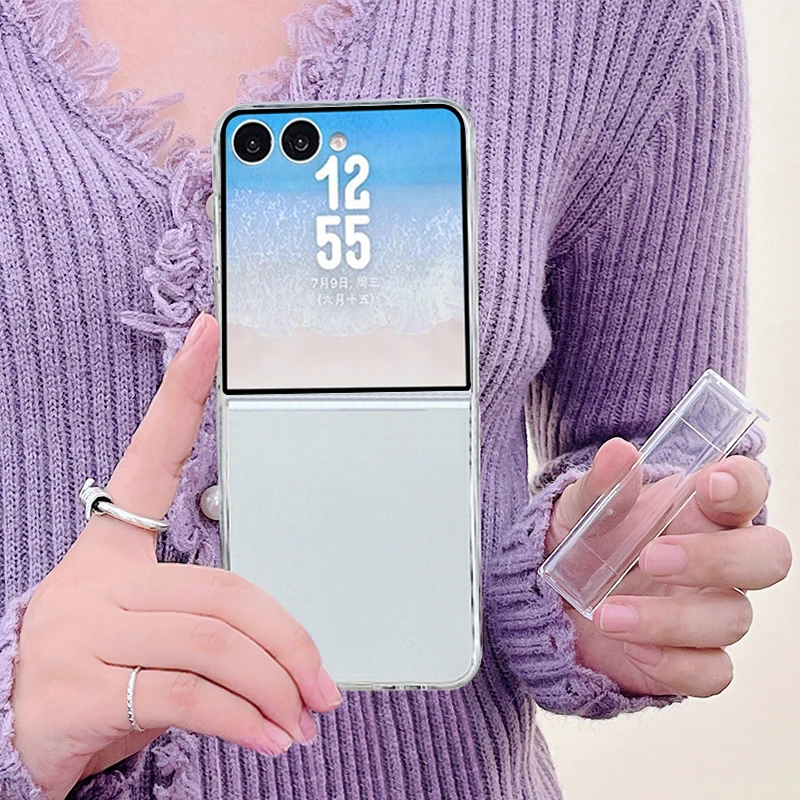 Luxury Leather Shockproof Soft TPU Folding Phone Cover for Samsung Galaxy Z Flip Series