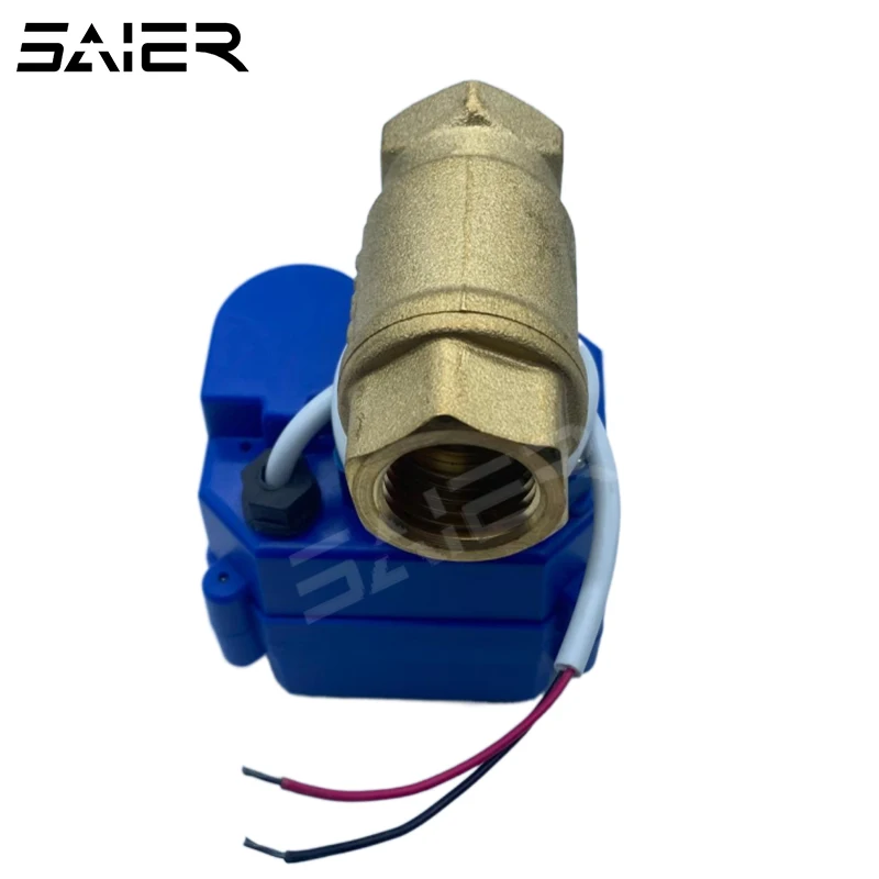 DN15 Brass 2 Way Automatic Flow Control Mini Electric Motorized Ball Valve 12v 24v 220v Electric Motorized Ball Valve
