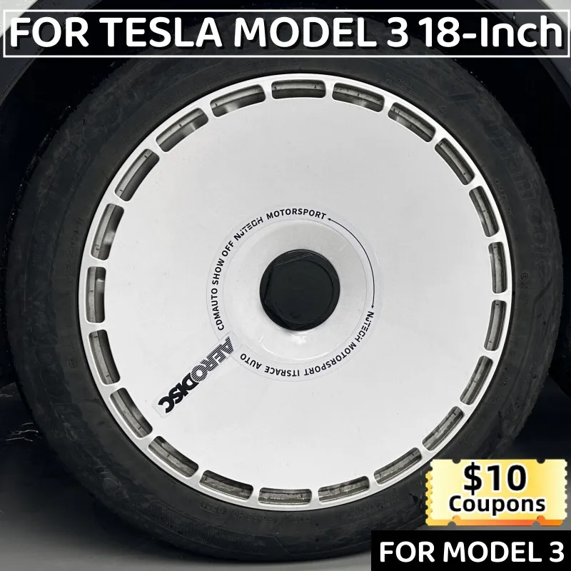 4PCS 18 Inch Hub Cap Hight Performance Replacement Wheel Hubcap For Tesla Model 3 2020-2023 Wheel Cap Full Rim Cover Accessories