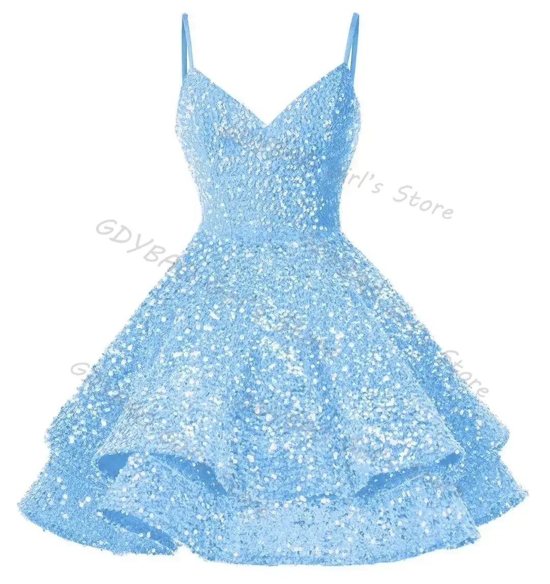 Prom Homecoming Dresses for Women Spaghetti Straps Short Party Cocktail Gowns