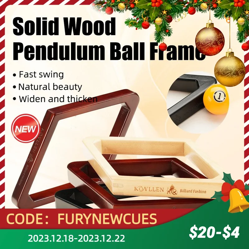 

Wooden Billiard Ball Rack Billiard 8-Ball Triple-Cornered Rack 9-Ball Diamond Billiard Rack for Billiard Pool Table Accessories
