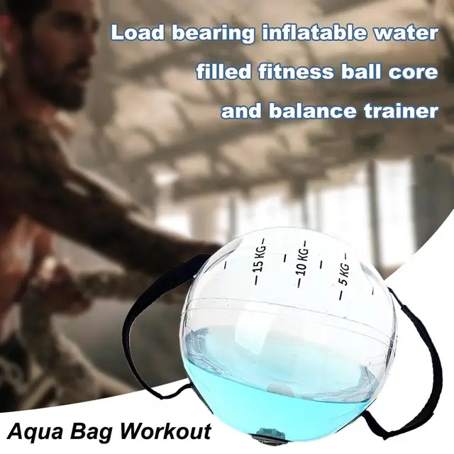 Fitness Sandbags Aqua Punching Bag Aqua Ball, Adjustable Water Training Bag With Handle, Home Gym Workout Equipment Aerobic Exercise Core And Balance Device For Muscle Training Aqua Weights Sandbags For Workout