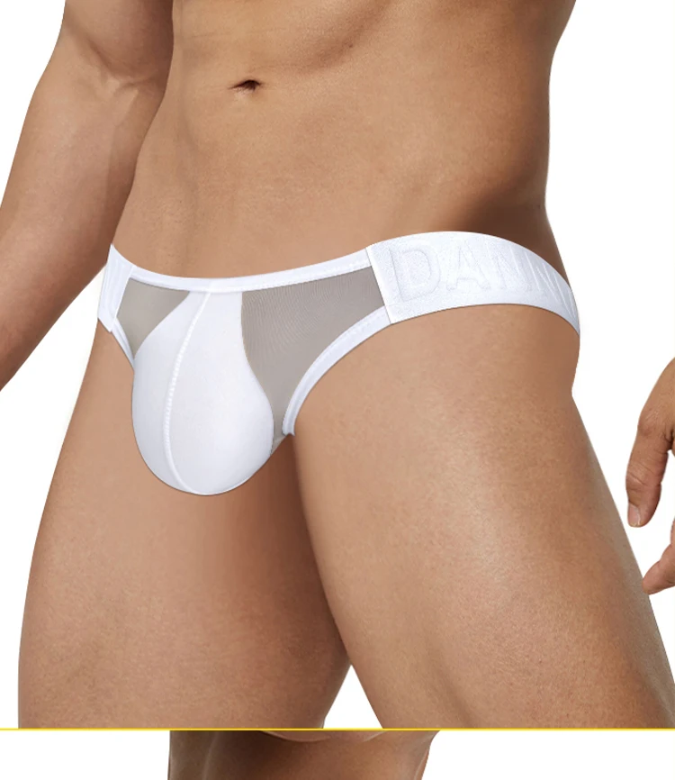 1/2/3PCS New Transparent Man Underwear Thong Nylon Sexy Low Waist Comfortable Fashionable Chinese Style Embossed Belt Underpants_voghion.com