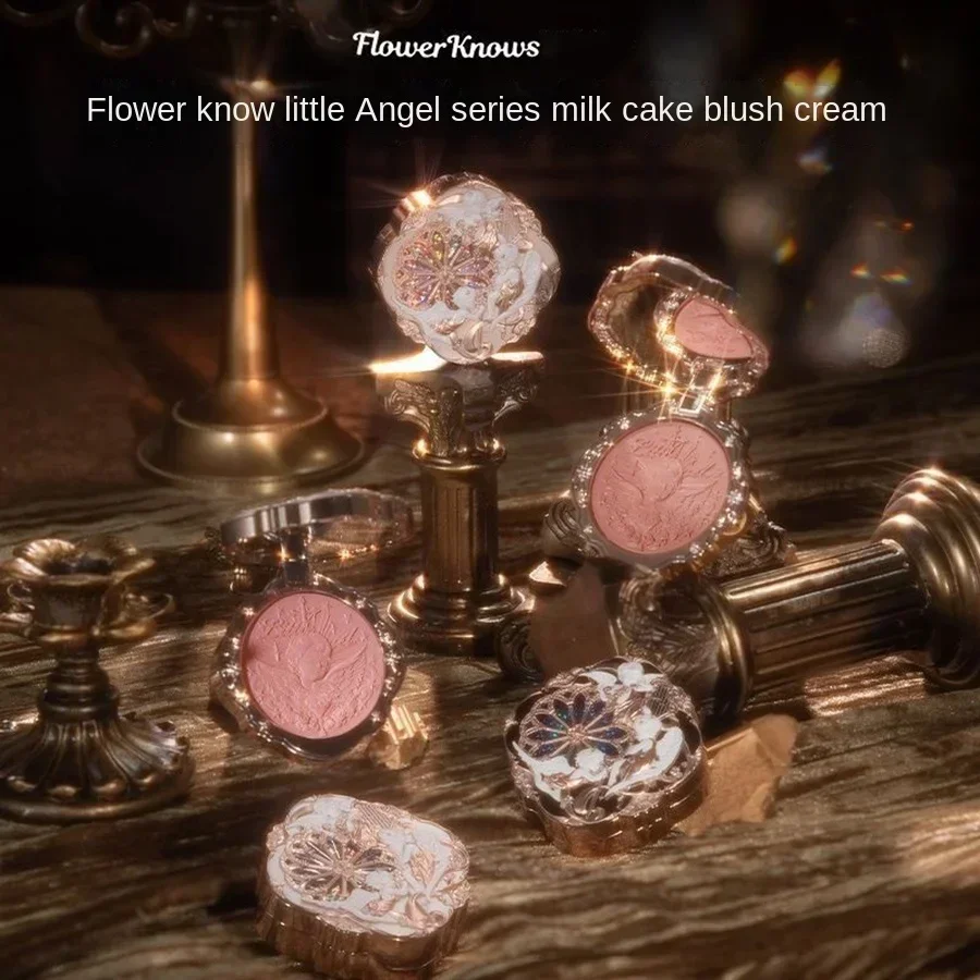 Flower Knows Little Angel Blushes Lightweight Smooth Long-lasting All-Day Face Enhancing Makeup Korean Blush Cream For Cheek