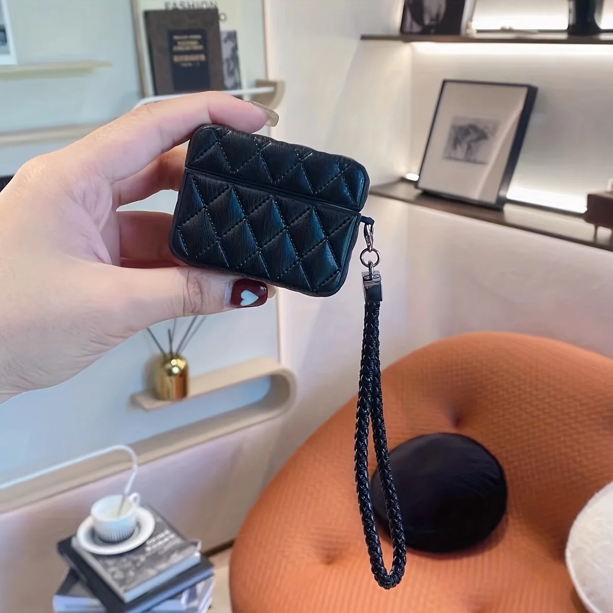 

Стильная пуховая куртка для Airpods 3rd, мягкая, розовая, мерцающая, для Airpods1, 2 Pro, защитная коробка для наушников 2ed с ручным ремешком