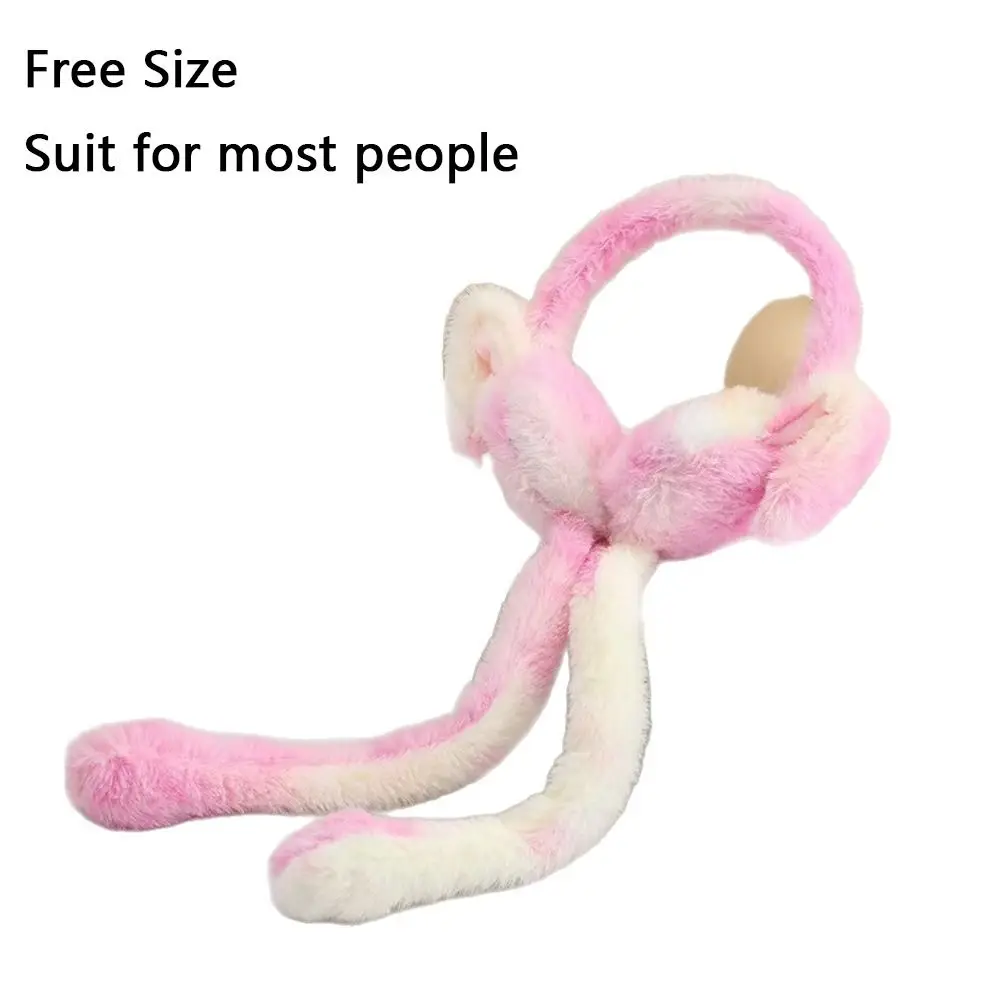Plush Rabbit Ear Muffs Soft Winter Warm Earmuffs for Women Girls