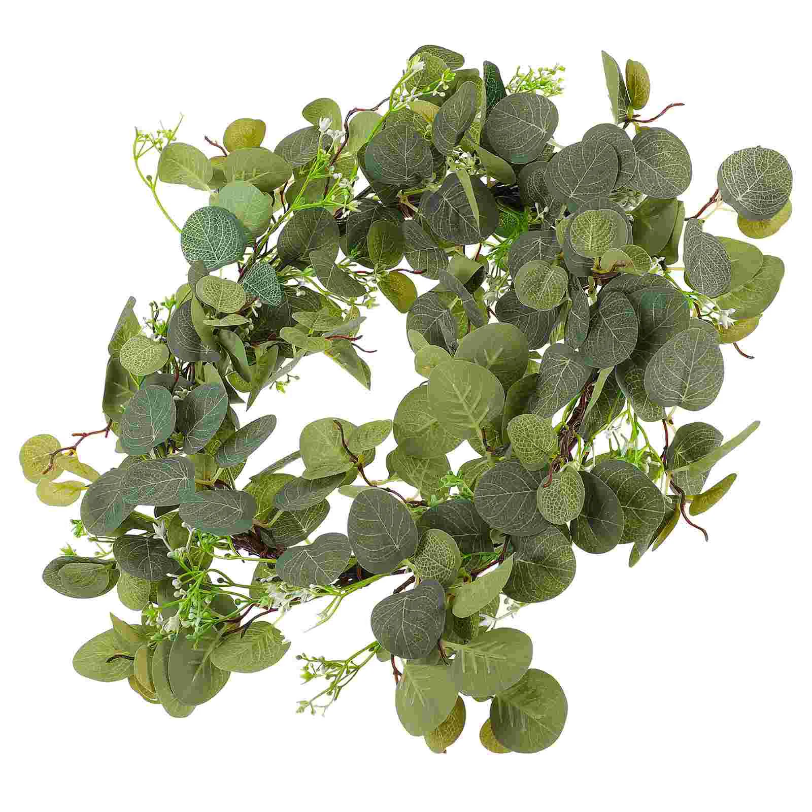 

Green Eucalyptus Leaf Wreath Festival Celebration Wreath Front Door Decorative Garland