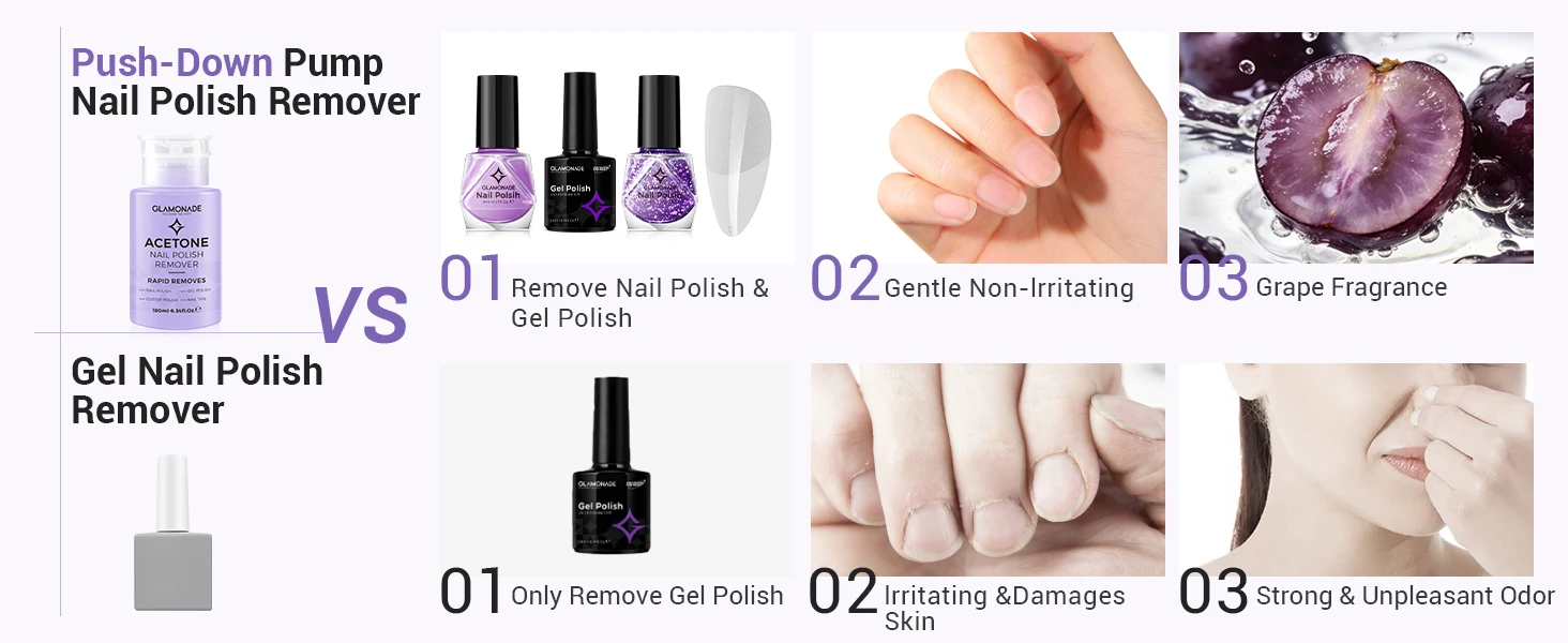 Professioneller Soak-Off Gel-Nagellackentferner Angereichert mit Natürlichem Traubenkernöl für Gel-Acryl-Nagelkleber Dip-Puder – Detail 21