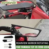 For YAMAHA YZF-R1 1998-2014 2013 2012 2011 2010 Motorcycle Mirror Modified Wind Wing Adjustable Rotating Rearview Mirror Moto 1