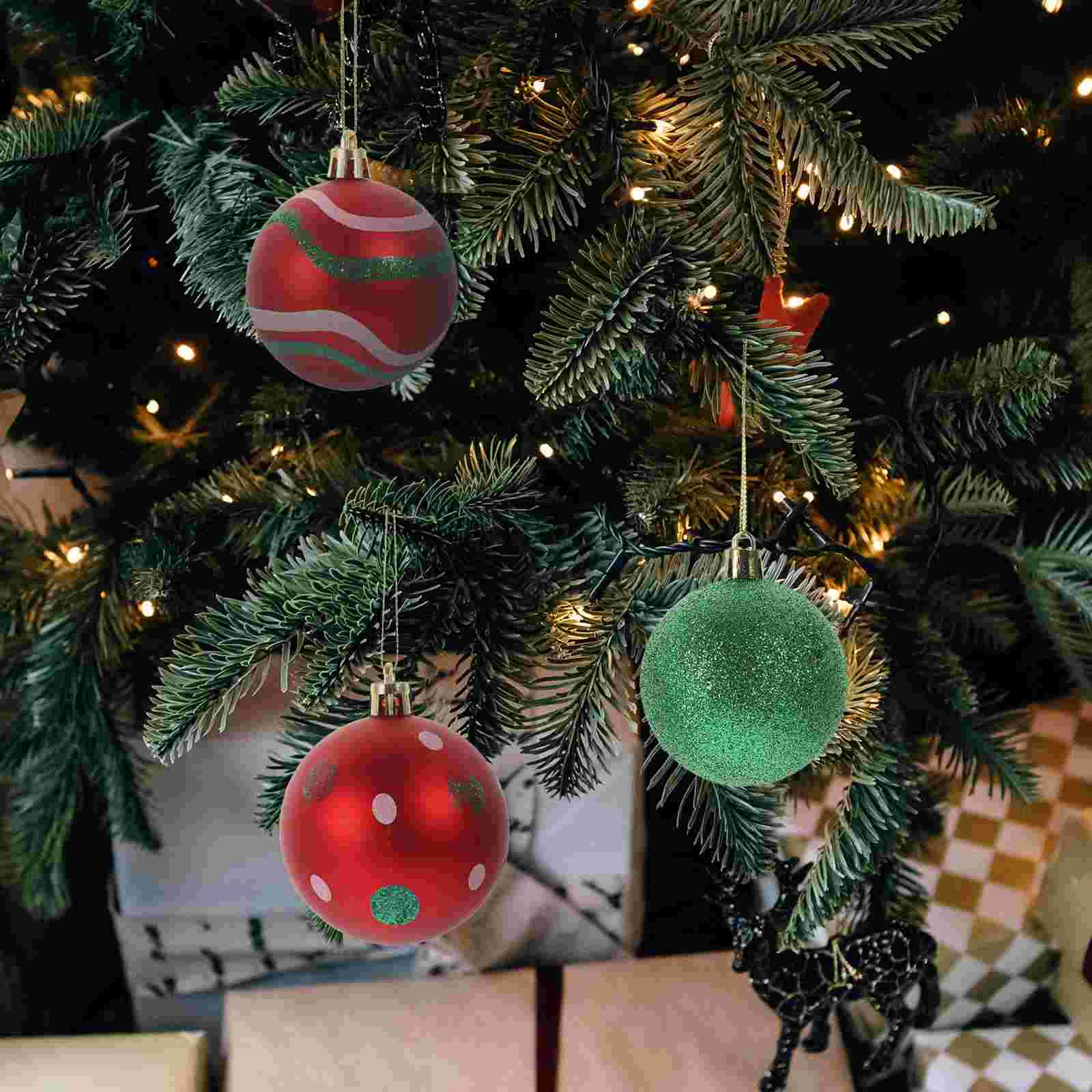 

1 Box of Xmas Tree Ball Ornaments Glitter Christmas Party Hanging Balls Christmas Party Tree Decorations