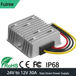 High - Power Waterproof Voltage Reducer Transformer - 24V to 12V, 30A, 360W - 24V
