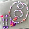 5/6pcs Girls Pearl Necklace + Bracelet +earrings Kids Toys Handmade Necklace Accessories Princess Children Birthday Gifts 1