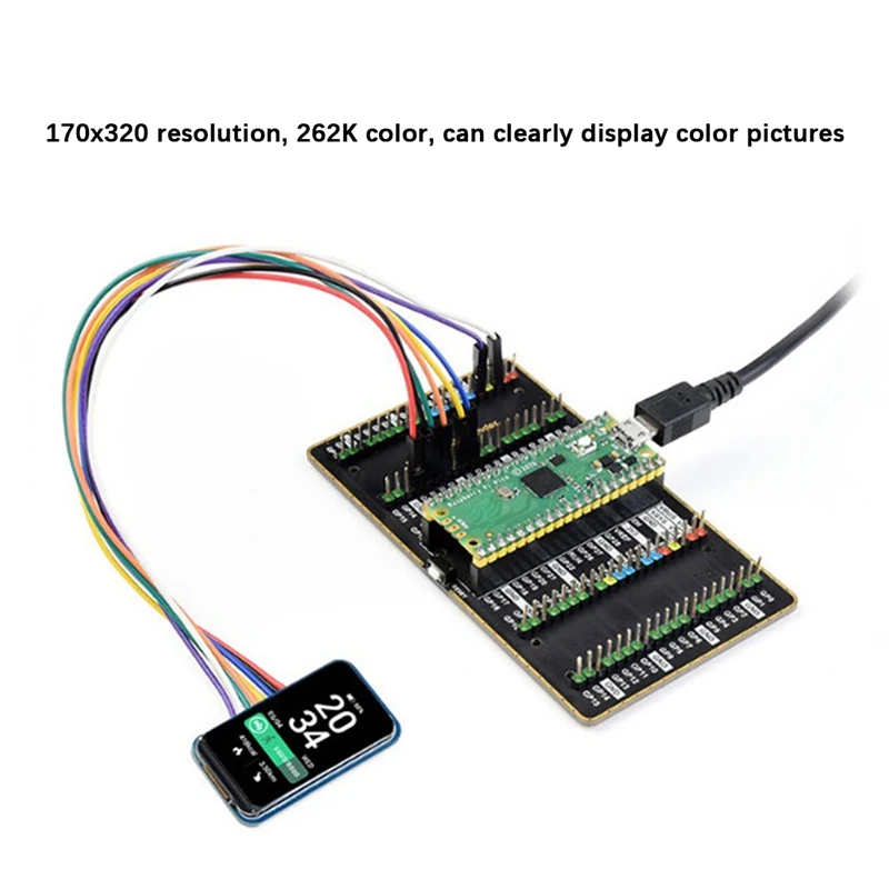 Waveshare 1.47 ġ LCD ũ , ձ 𼭸, ST7789V3 Ĩ, 172X320 ȼ SPI , PH2.0 8  ̺ 