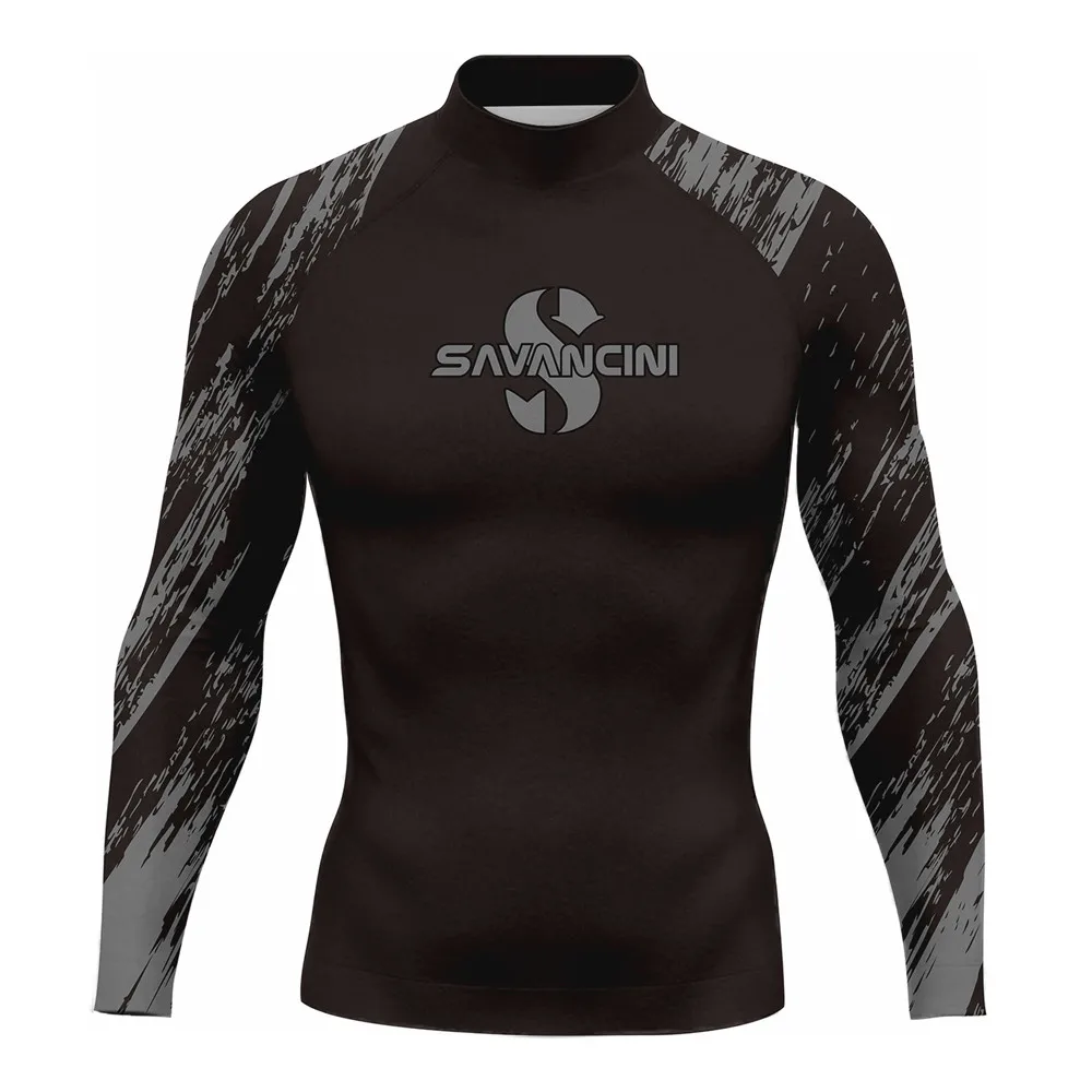 

Мужская футболка с длинным рукавом и защитой UV50, быстросохнущая рубашка для плавания, серфинга и дайвинга, облегающая одежда для спортзала, 2024