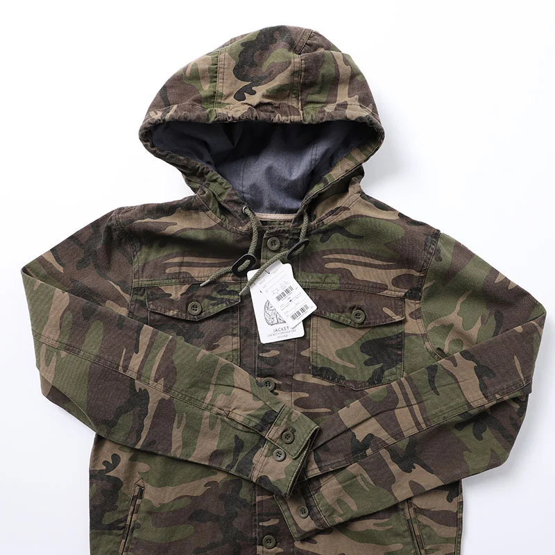 

Autumn Camouflage AMEKAJI Hooded Jacket Outdoor Camping Trekking Hiking Combat Military Casual Tooling Assault Suit Men's Coat