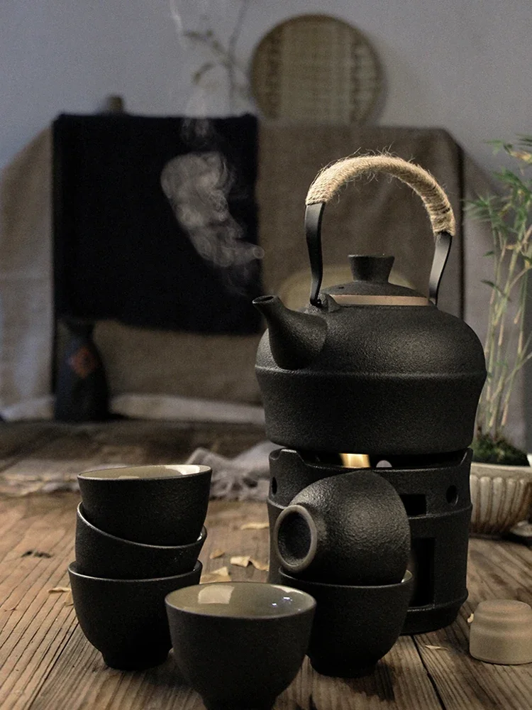 

Wine-Heating Pot Alcohol Lamp Heating Boil Water Boil Wine Ware Yellow Wine Wine Warmer White Wine Glass Ceramic Tea Stove Wine