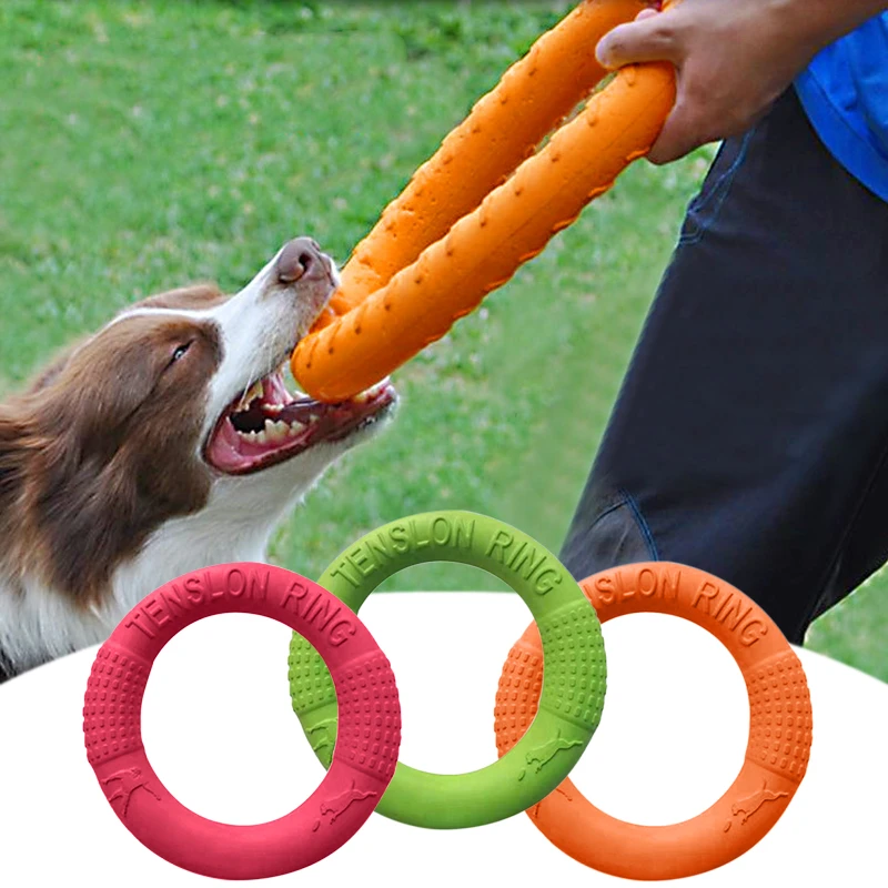 Dog Toy Training Ring Puller Puppy Flying Disk Chewing Toys Outdoor