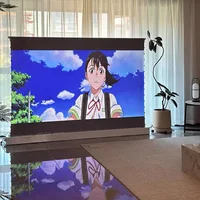 150 Inch Max Electric ALR CLR Rollable Floor Rising Long Throw Projector Screen Grey Crystal Ambient Light Rejecting HD 3D 8K - Image 4