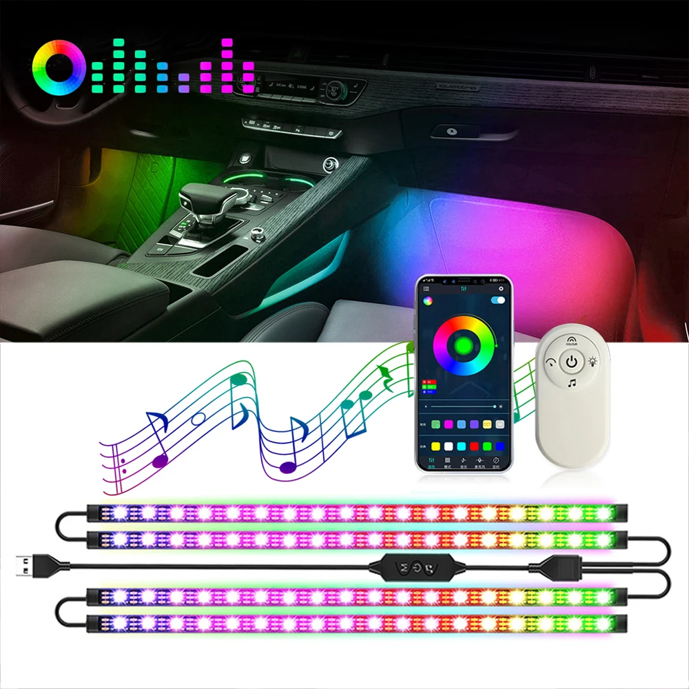 

Автомобильная светодиодная неоновая лента с дистанционным управлением через USB