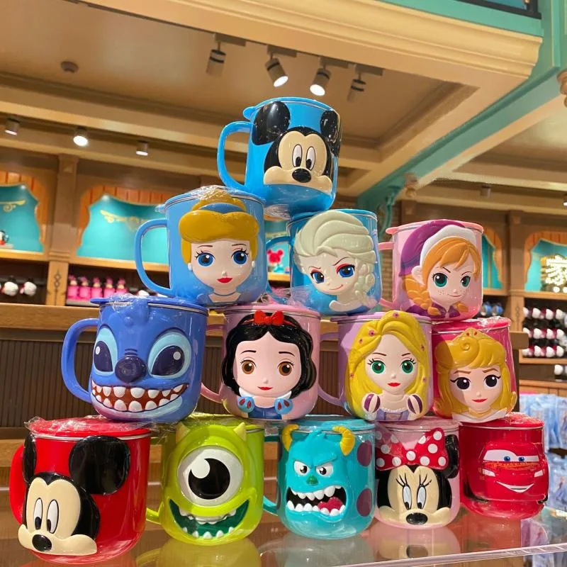 DisneyCupsFrozenElsaAnnaPrincessCartoonMilkCupMugs3DMickey
