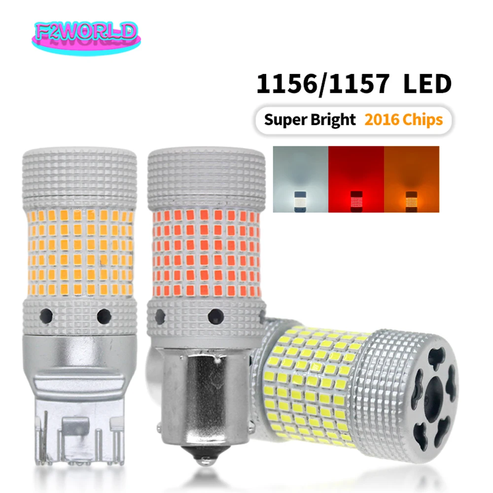 

10PCS Car Led 2016 150smd Canbus BA15S P21W Led 1156 BAU15S T20 7440 Car Reverse Rear Lamps Brake Light 12V Turn Signal Lamp
