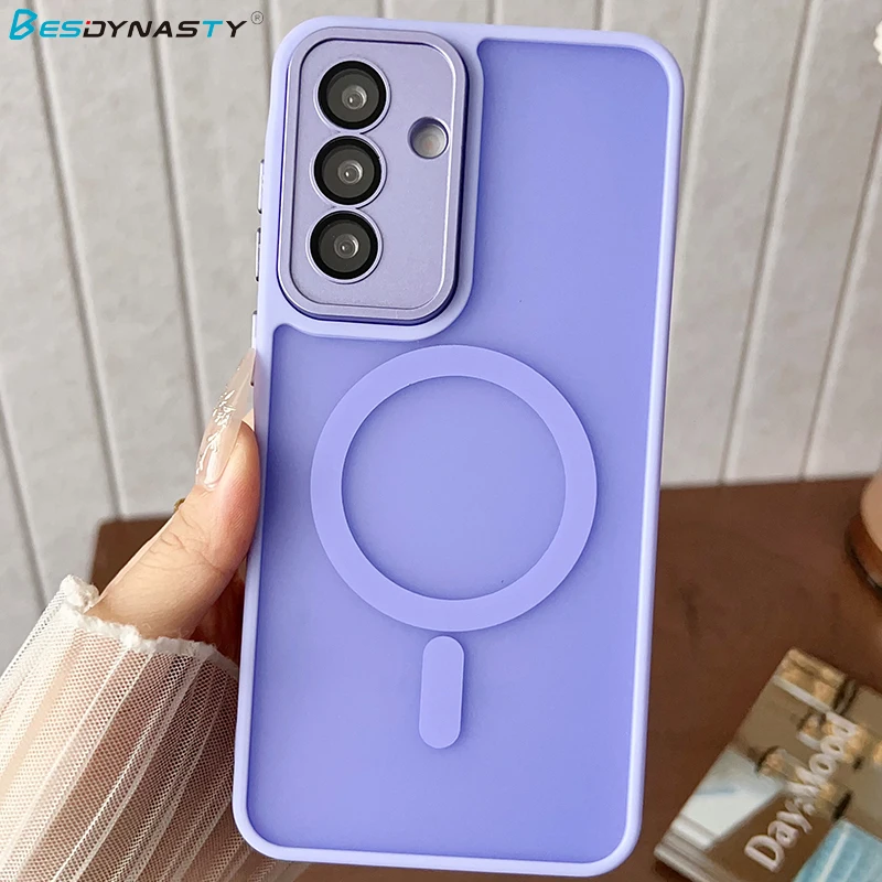 Luxury Matte Magnetic Wireless Charging Case with MagSafe-Compatible Hard Cover