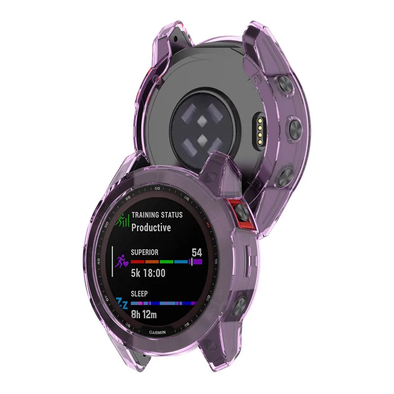 TPU Protective Case Cover for Garmin epix Gen2 Smart Watch Clear Colorful Soft Protector Cover Shell for epix Gen 2